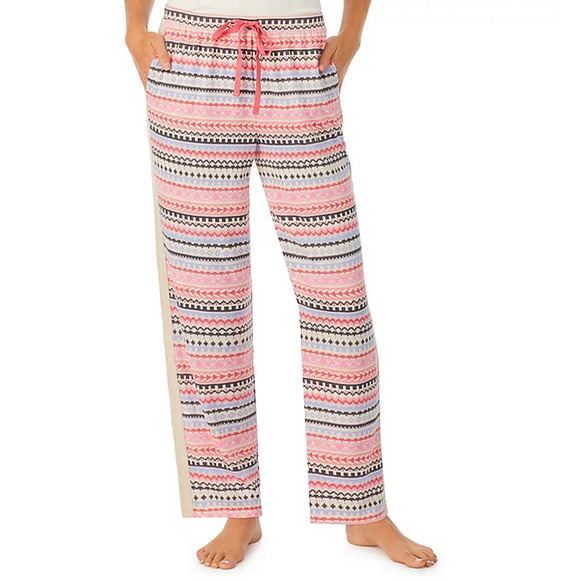 2 Pack Cuddl Duds Lounge Sleep Pants Pink Fair Isle Hearts Aztec Sweater Knit L - Picture 2 of 16